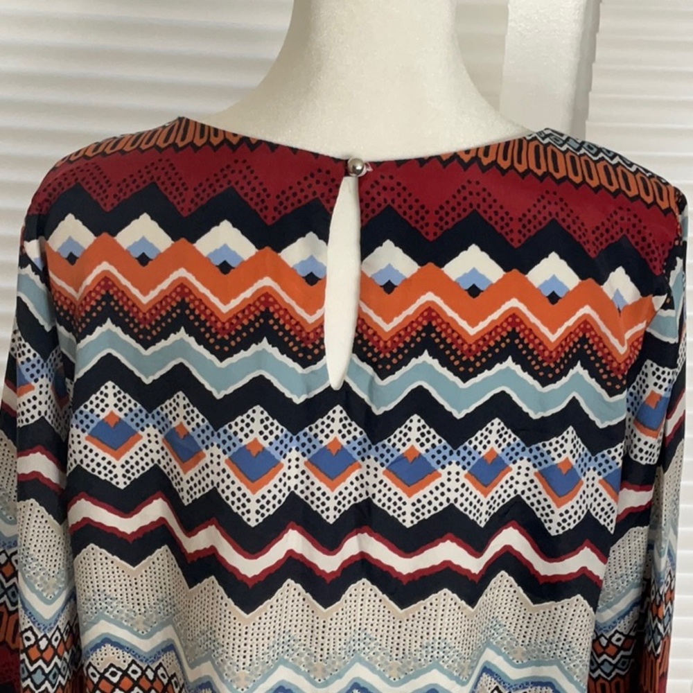 Multicolor Chevron Pattern Dress - Picture 10 of 13